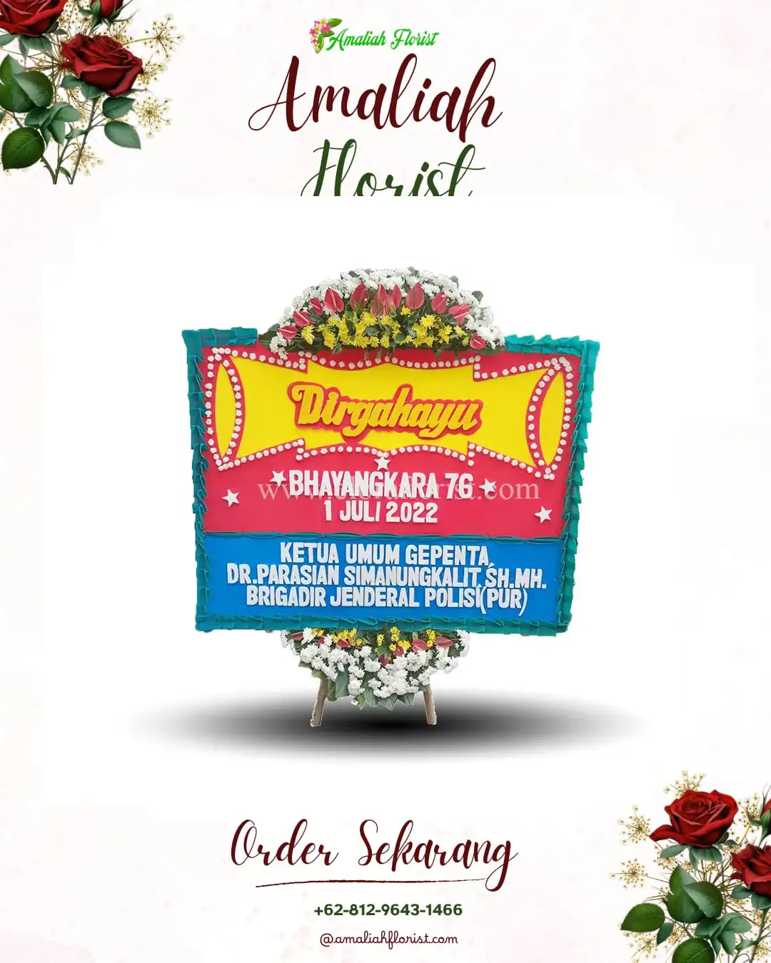 Papan Bunga HUT Ulang Tahun Kalijambe